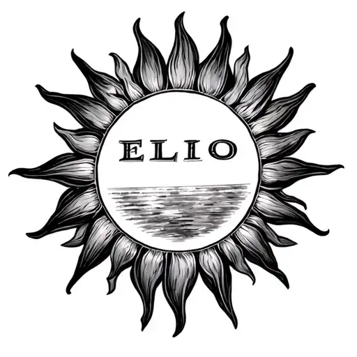 Sun With The Name Elio Inside