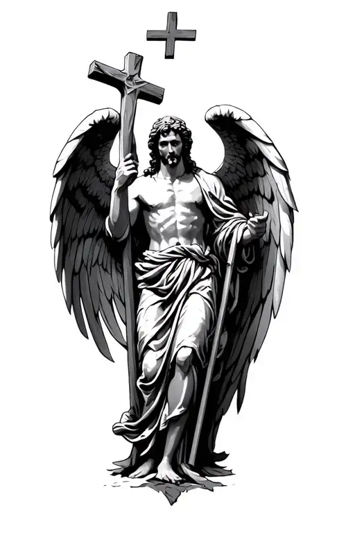 St Michael Holding The Cross