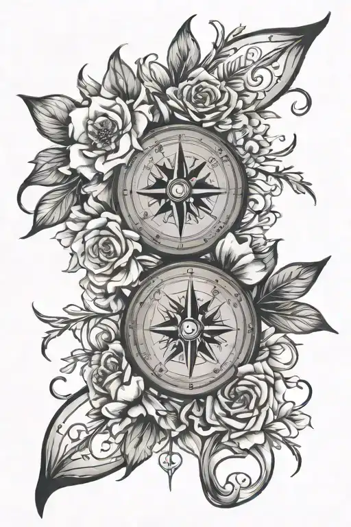 Compass Heart Flowers