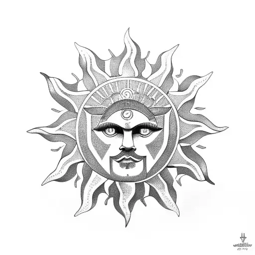 Sun Greek Geometric