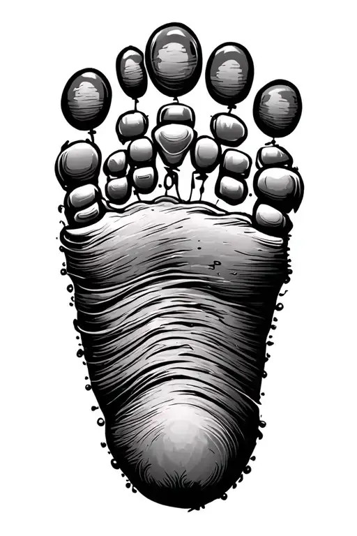 Birthday Information Baby Foot Print Country Style Background