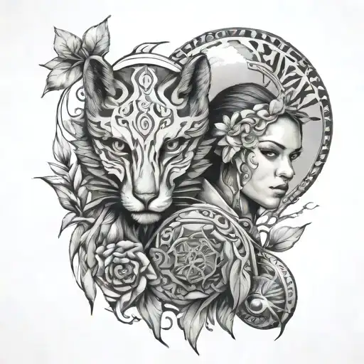 Brother And Sister Tattoo Representing New Mexico