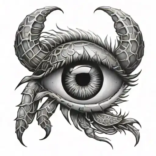 Scorpio Zodiac Sign And Eye Inside Representing