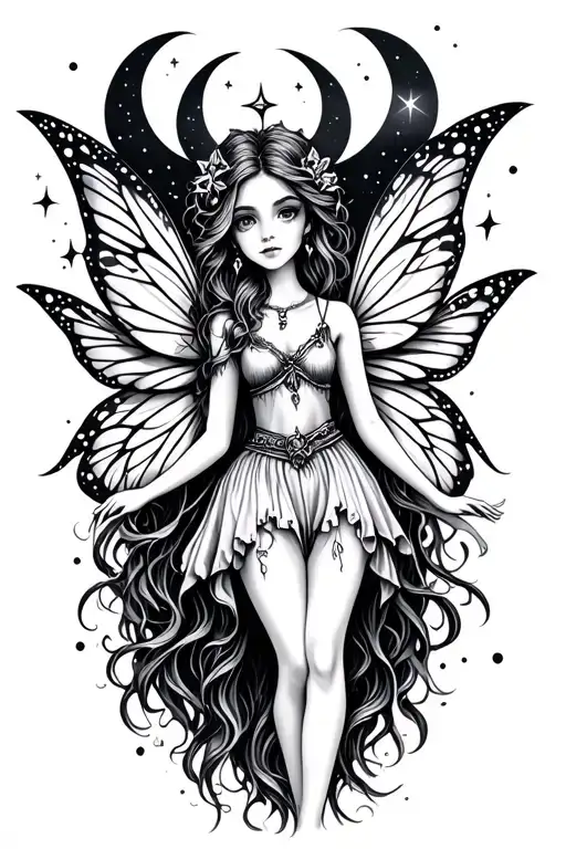 Fairy With Stars And Moons