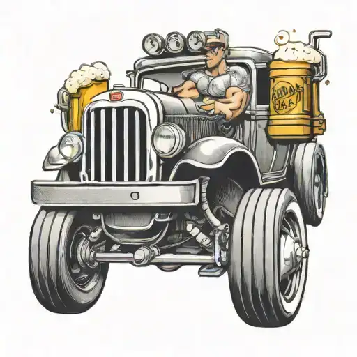 Car Beer Bodybuilding
