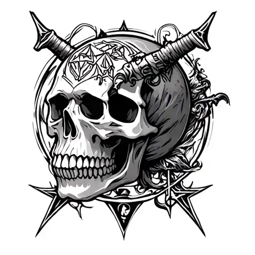 Skull Satanic Symbols