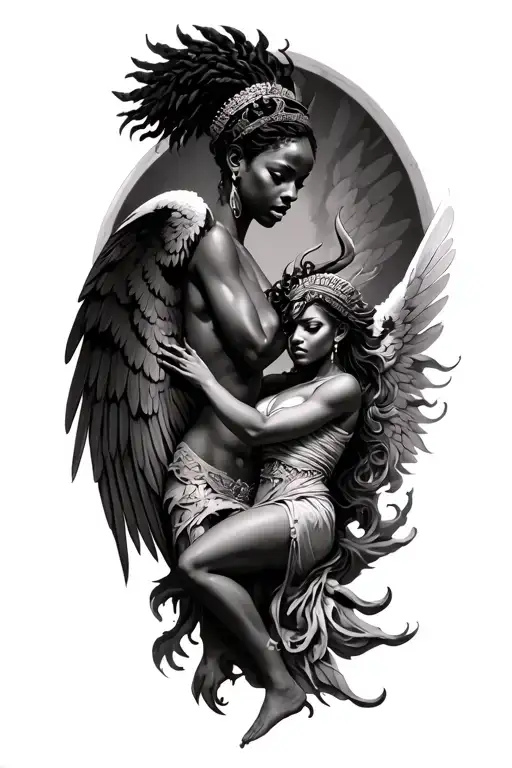 African Angels Fighting Demons