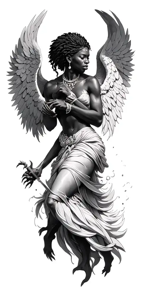 African Angels Fighting Demons