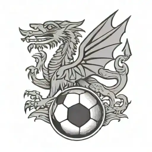 Football With Wales Flag Wrapped