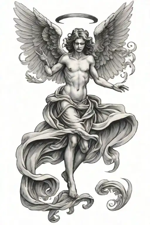Angel With Wings Spread