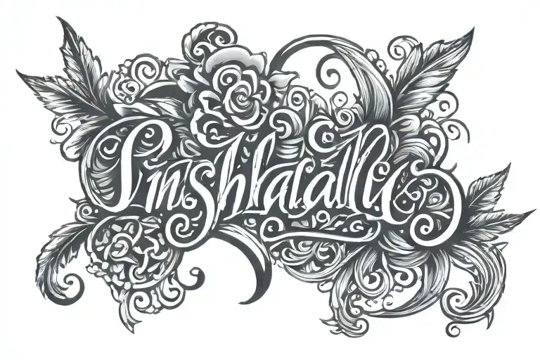 Script Font That Says Inshallah