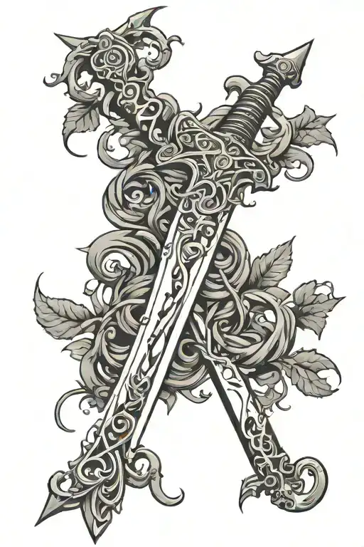 Sword Sorrounded By Vines