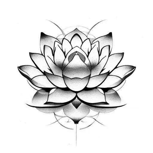 Lotus Flower With God Symbol