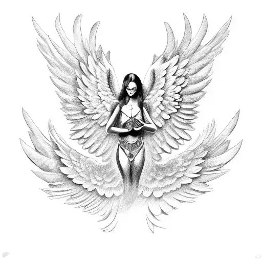 Letter G Angel Wings