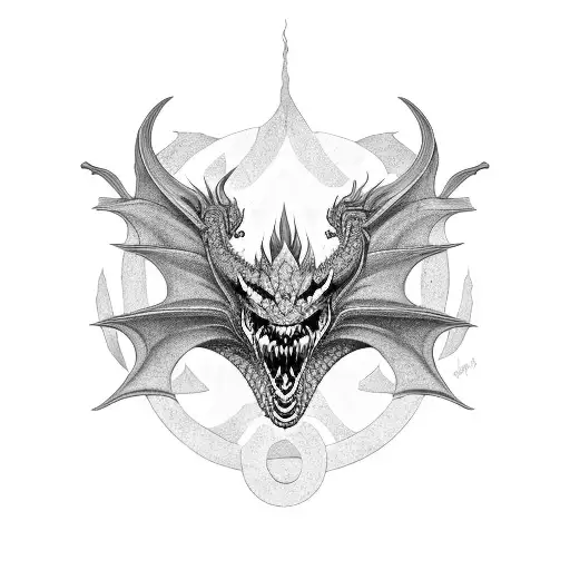 Dragon With Nordic Patterns