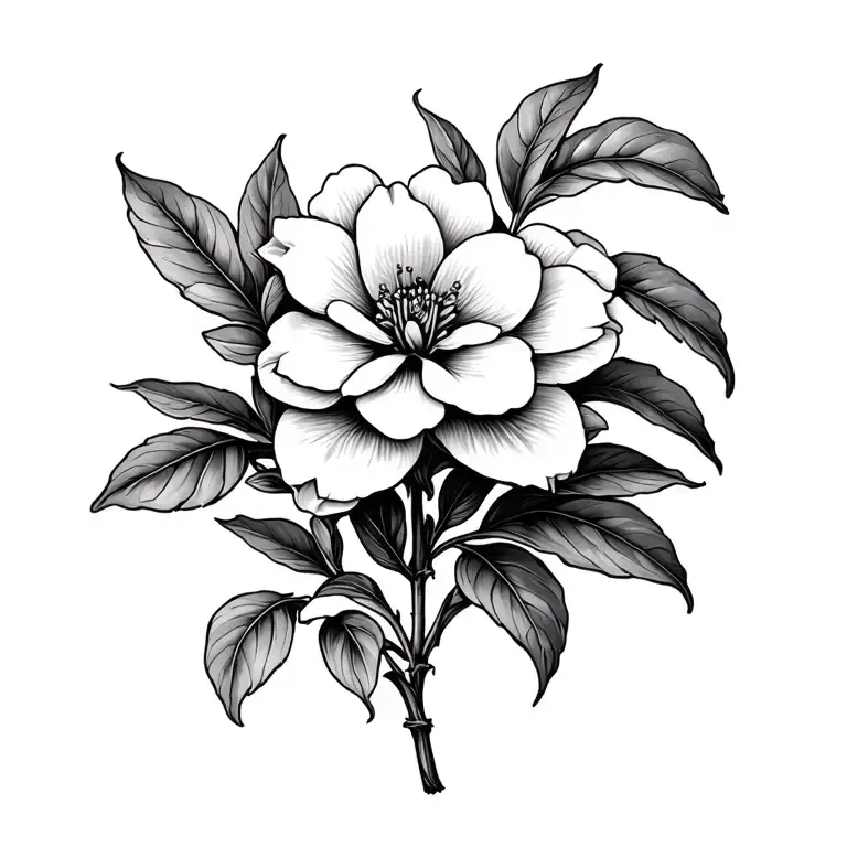 Gardenia Jasminoides Flowers Are Growing