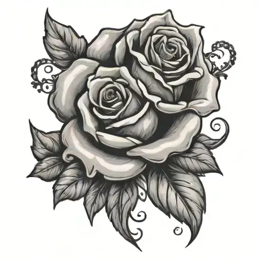 Letters Rjf Included With Rose