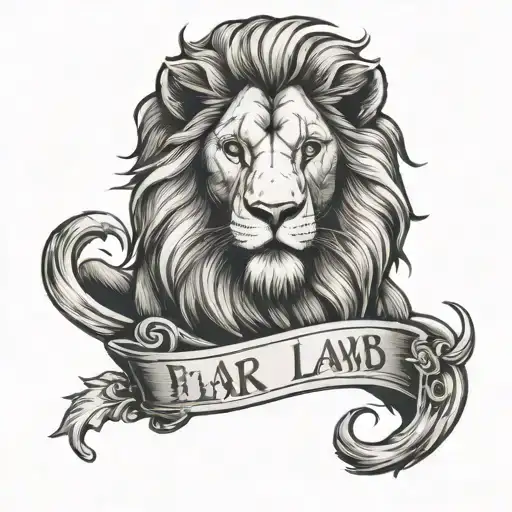 Fear The Lamb Lion Cross