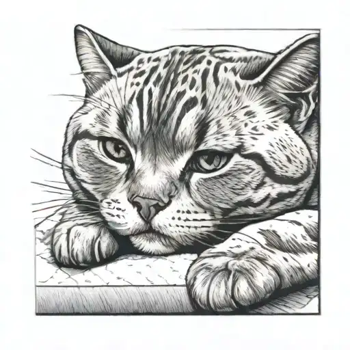 Scottish Fold Cat Sleeping