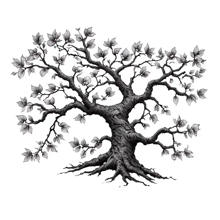 Family Tree Branch With Names