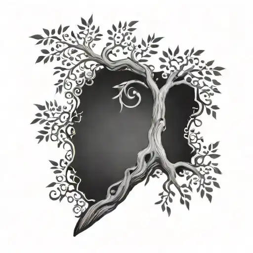 Treble Cleft Tree Of Life Tattoo Design