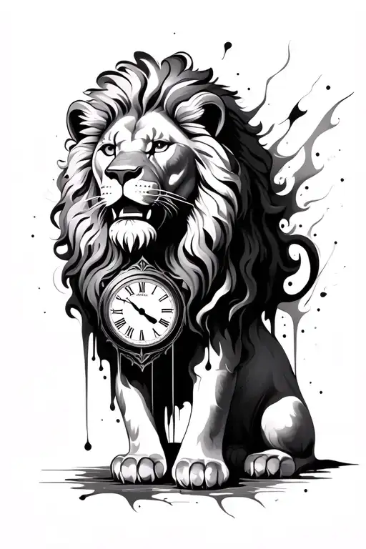 Lion And Clock Melting