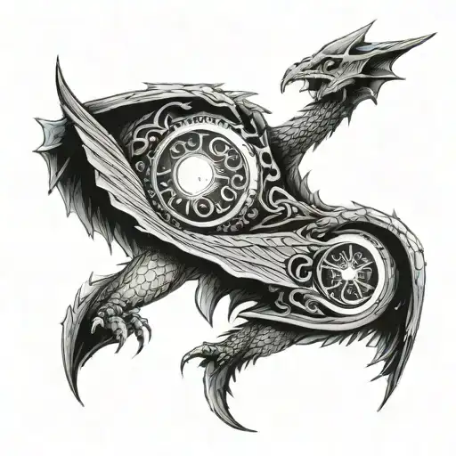 Dragon Wings With Moon Alignment