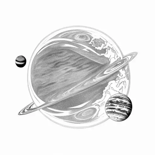 A Human Eating A Planet In Space