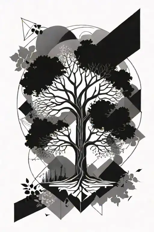 Geometric Family Tree Growing