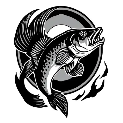 The Browning Hunting Logo Style But As A Fish