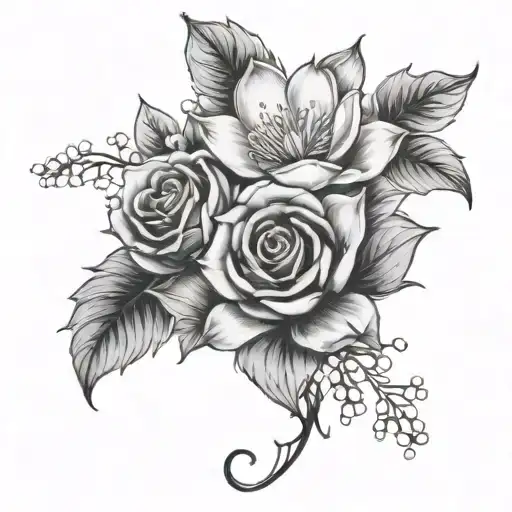 Rose Water Lilly And Lilly Of The Valley Bouquet