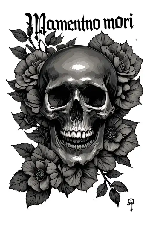 Tarrot Card Featuring Momento Mori Written