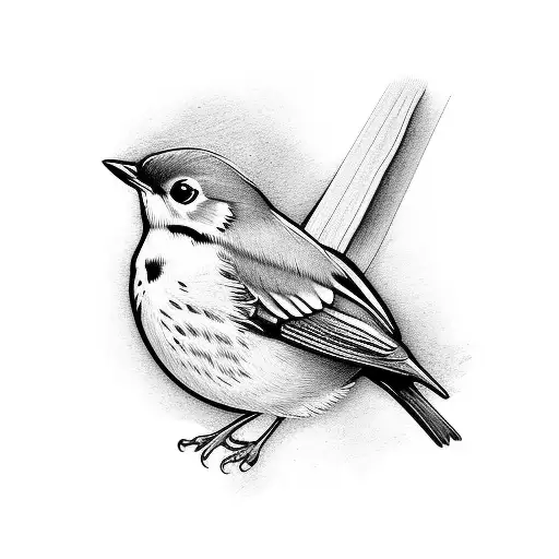 European Robin Bird Fineline