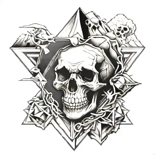 Skull And Diamond Shaped Mountain