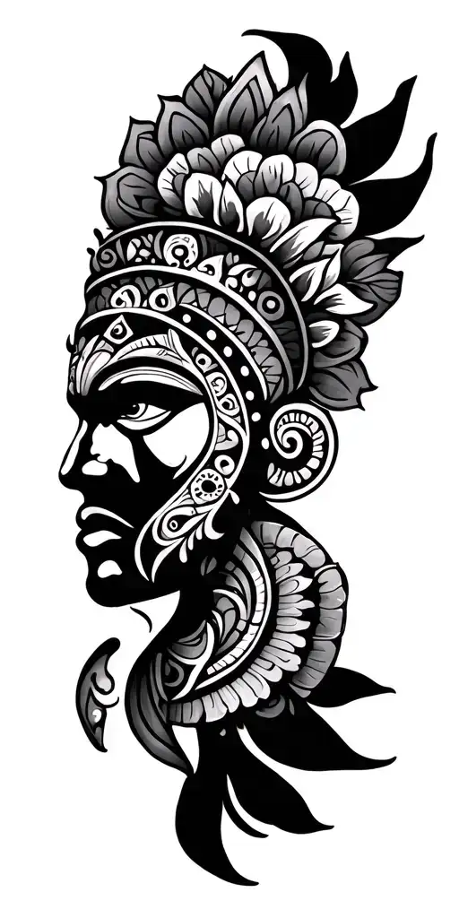 Polynesian And Mandala Design Incorporating