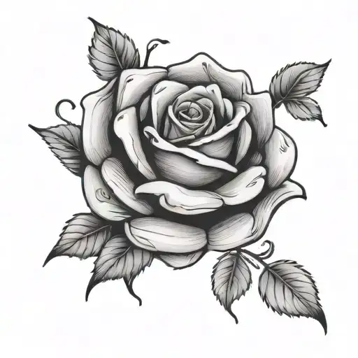 Daughters Name With Rose Intertwined