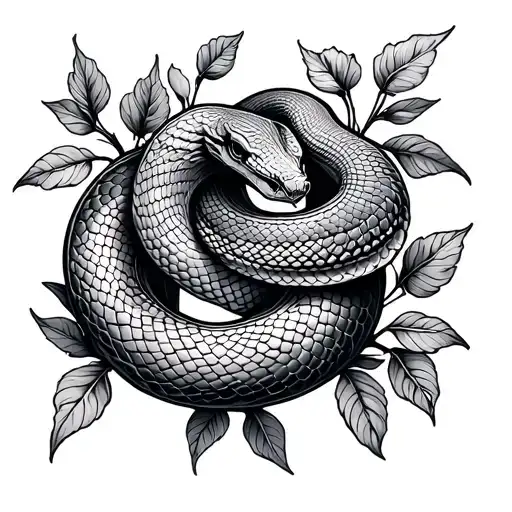 Snake As A Flower Vine
