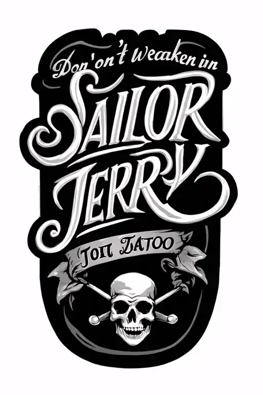 Don't Weaken In Sailor Jerry Font