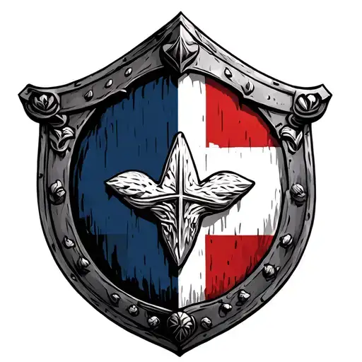 Roman Shield With Texas Emblem