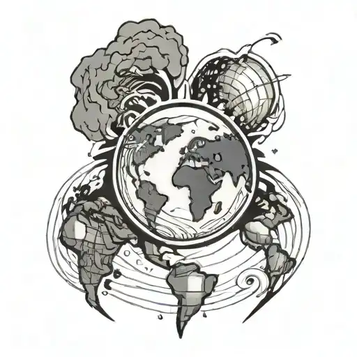 Earth With Heartbeat Line Wrapping Itself The Logo