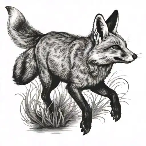 Fox Chasing A Rabbit