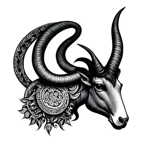 Gautam Mandal With Capricorn Symbol
