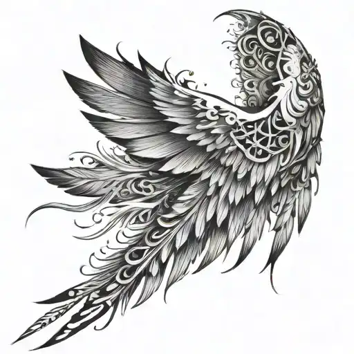 Trash Polka Angel Wing Morphing Into Trees