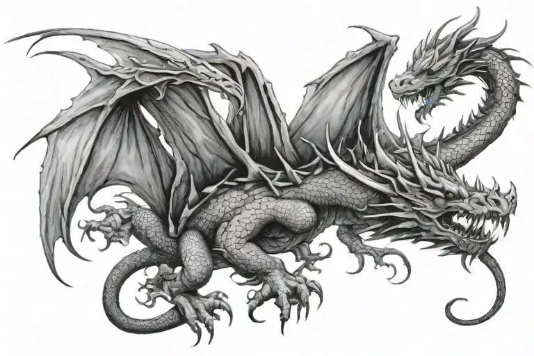 Dragon With Young Dragon