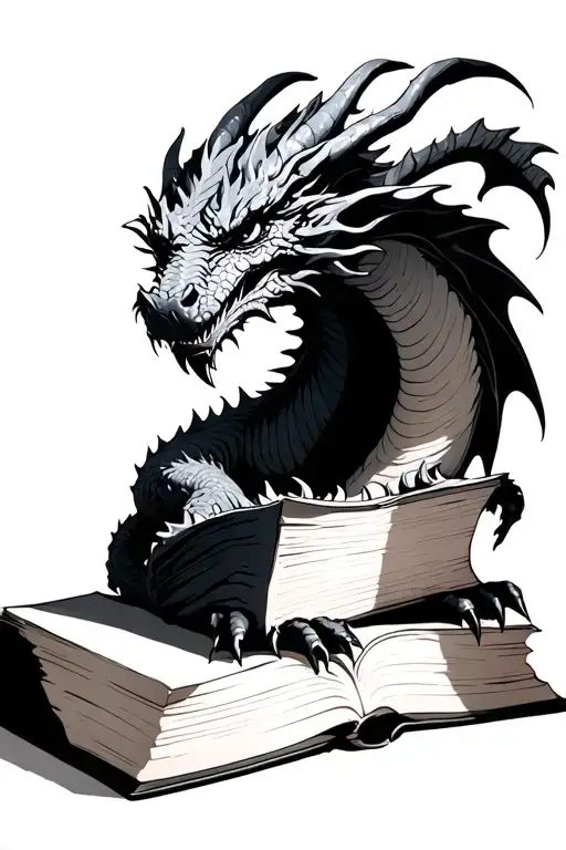 Book With A Dragon Coming Out