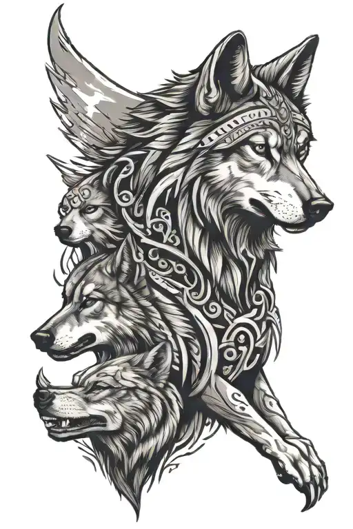 Wolf Pack Howling Mexican Themed