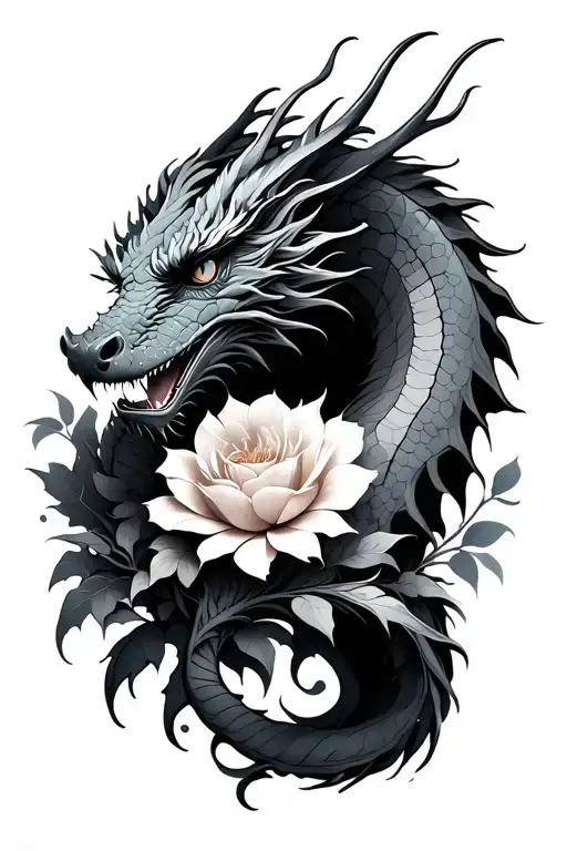 Dragon And Floral