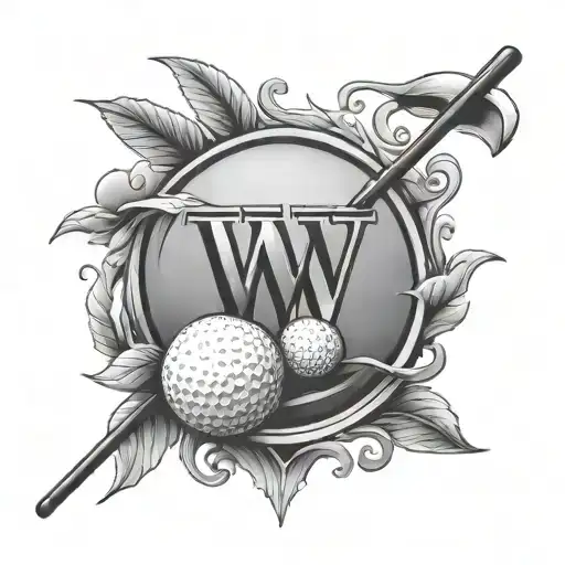 Initials Ww Golf Theme