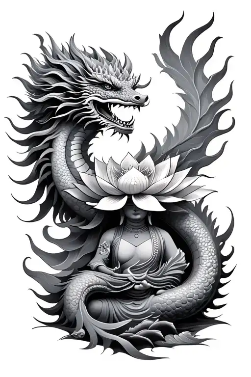 Buddha Lotus Dragon