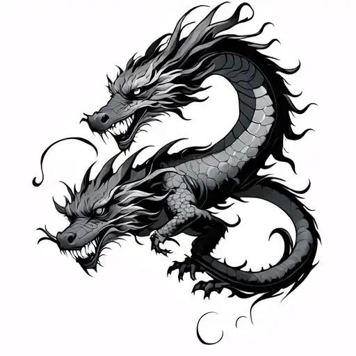 Japanese Dragon Flying